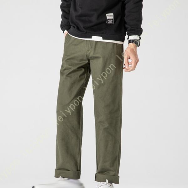 スラックス メンズ ロングパンツ 通学 ゆったり リラックスパンツ リネンパンツ 快適 無地 調整紐...