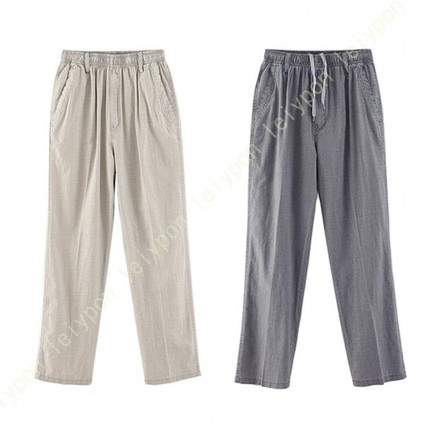 2本 サルエルパンツ メンズ 綿麻 ウエストゴム おしゃれ 幅広ゴム ヒモ仕様 ワイドパンツ 無地 ...