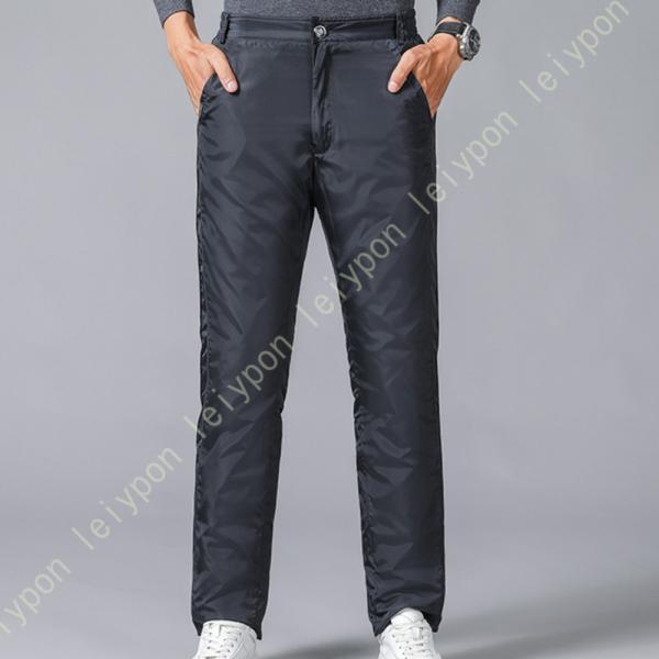 ダウンパンツ メンズ 防寒パンツ 防風 撥水 保温 ロングパンツ 黒 中綿パンツ ズボン ダウンパン...