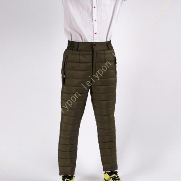 ダウンパンツ メンズ 秋冬 防寒 防風 撥水 ジョガーパンツ ウエストゴム ズボン あったか 中綿パ...