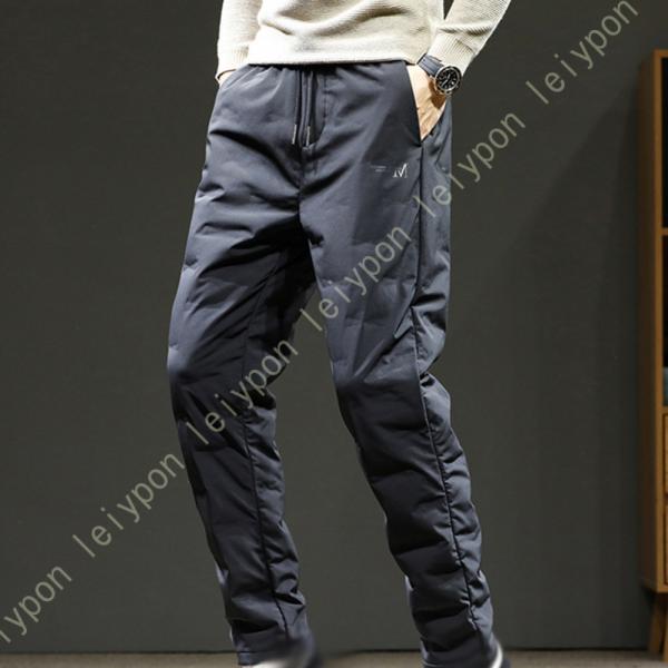 ロングパンツ メンズ 軽量 ダウンパンツ 撥水 防寒 防風 冬 アウトドア アウトドアパンツ ソフト...