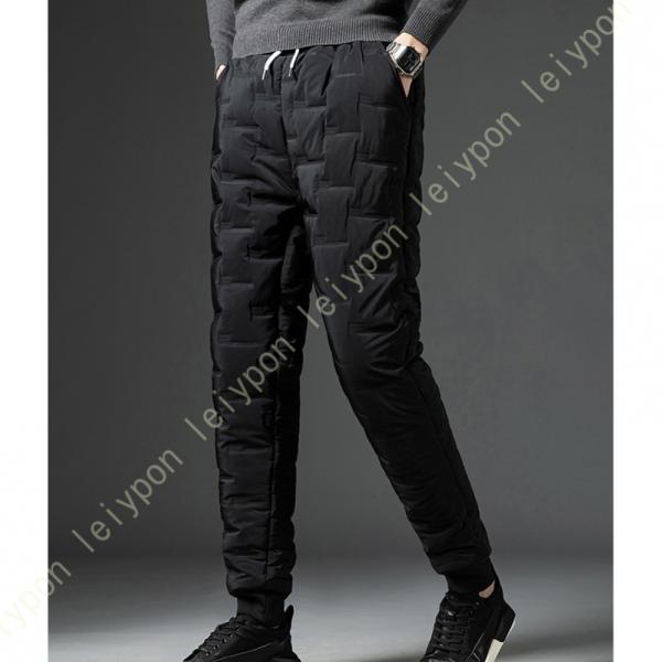 ロングダウンパンツ メンズ 防寒 吸湿 発熱 アウトドアパンツ 暖パンツ アウトドアパンツ ダウンパ...