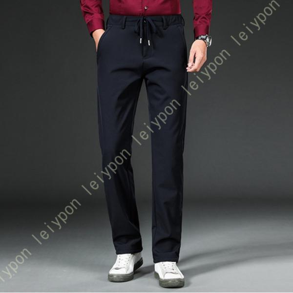 スラックス メンズ ズボン 裏起毛 防寒 防風 ロングパンツ 厚手 暖かい カジュアル 秋 冬 アウ...