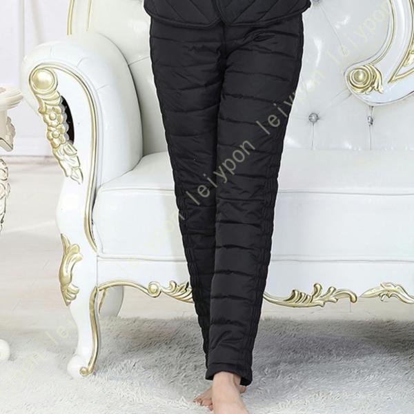 ダウンパンツ レディース ロングパンツ 保温 防寒 冬 おしゃれ 黒 あったか 防寒ズボン 急な寒さ...