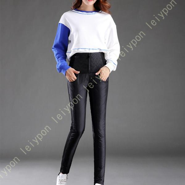 スキニーパンツ ダウンパンツ レディース 防寒パンツ 暖パンツ 保温 防風 雪の日 冬 洗える 羽毛...