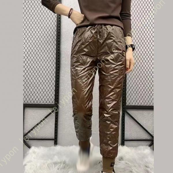 ダウンパンツ レディース 防寒パンツ アウトドア 暖パンツ 中棉 ボトムス ロングパンツ 無地 ウエ...