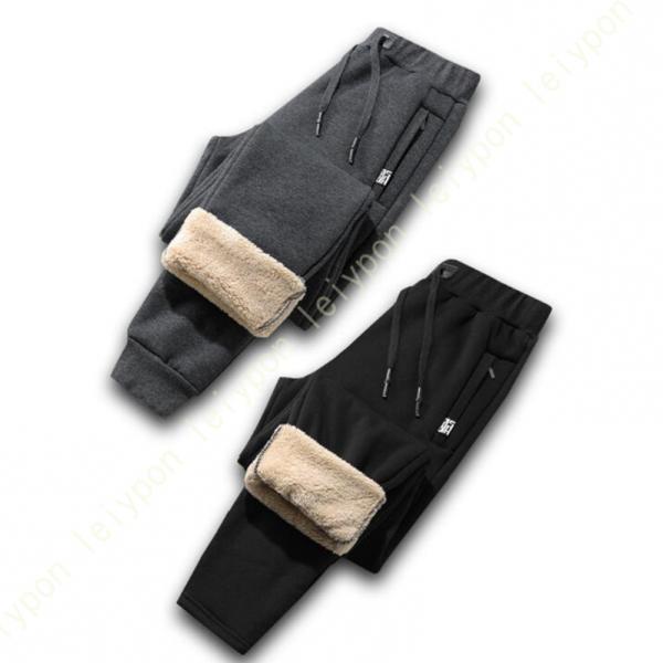 スウェットパンツ メンズ 調整紐 ウエストゴム 裾リブ ジョガーパンツ 暖かい プリント 裏フリース...