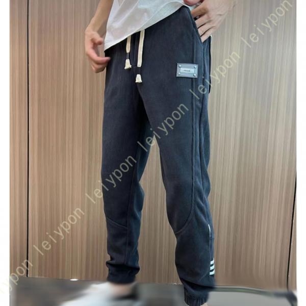 スウェットパンツ メンズ 調整紐 ウエストゴム 裾リブ ジョガーパンツ 暖かい プリント 裏フリース...