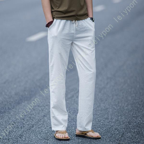 サルエルパンツ メンズ 夏 吸汗 速乾 9分丈 ワイドパンツ リネンパンツ 無地 ゆったり スポーツ...