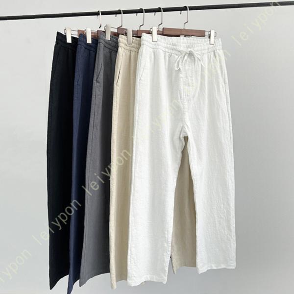 アラジンパンツ メンズ サルエルパンツ 調整ひも付き エスニック ロングパンツ リネン メンズパンツ...