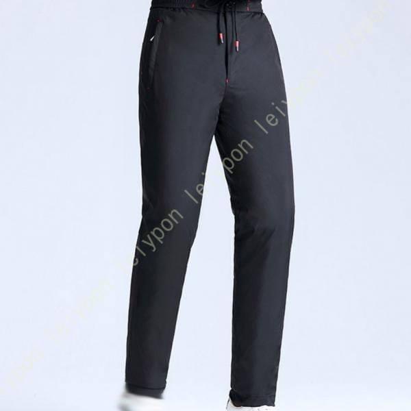 ダウンパンツ メンズ 防寒 防風 軽量 撥水 ジョガーパンツ ウエストゴム ズボン あったか 中綿パ...