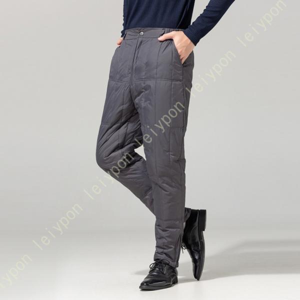 ダウンパンツ メンズ 防寒パンツ 防風 撥水 保温パンツ ロングパンツ 黒 暖かい 無地 防寒パンツ...