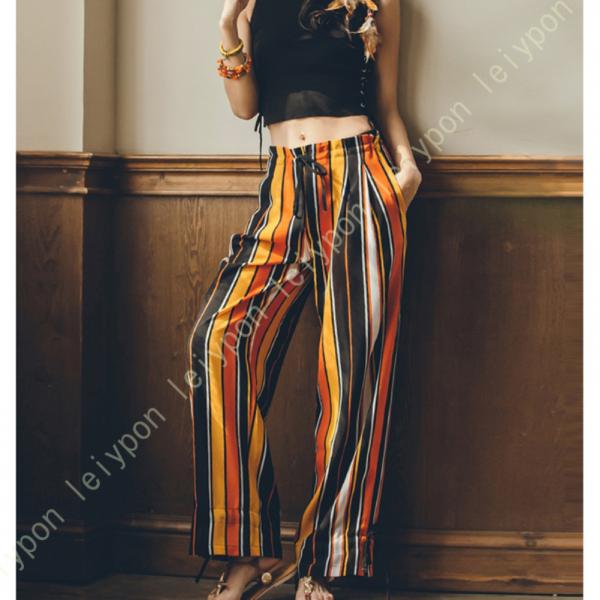 ガウチョパンツ フレアパンツ レディース 涼しい 薄手 シフォンパンツ ウエストゴム ふんわり きれ...