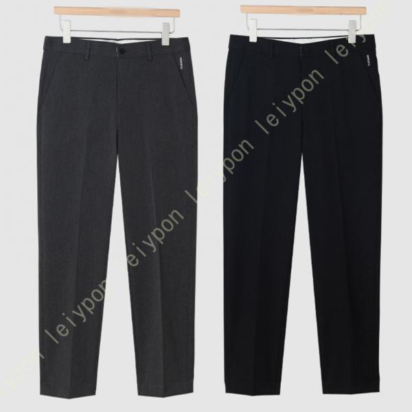ビジネススラックス メンズ スリム 九分丈 美脚 通勤 ロングパンツ ノータック スラックス ビジネ...