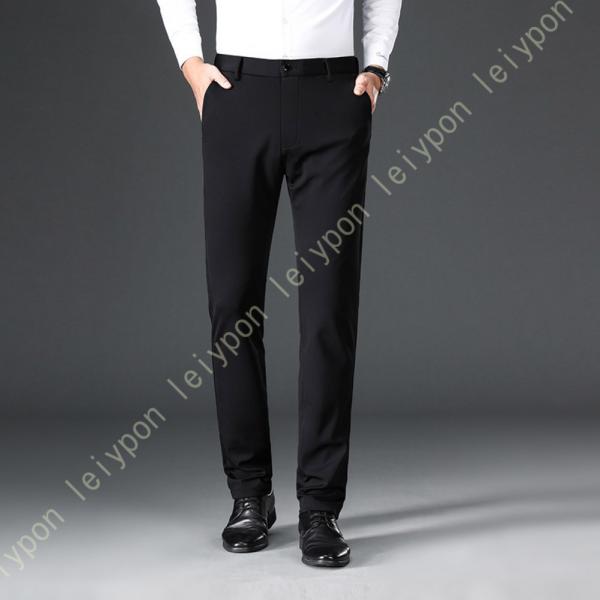 スラックス メンズ 冬 裾上げ済み 仕事 通勤 メンズスラックス ノータック 無地 ストレッチ 厚手...