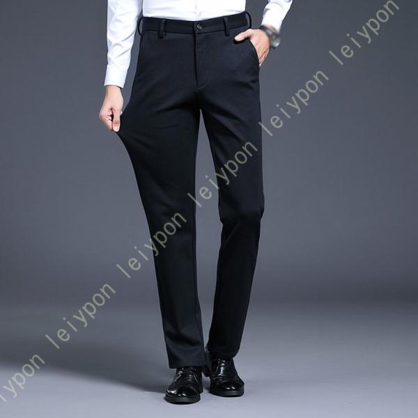 スラックス メンズ 冬 裾上げ済み ノータック 通勤 フォーマル スリム ビジネス スーツパンツ 仕...