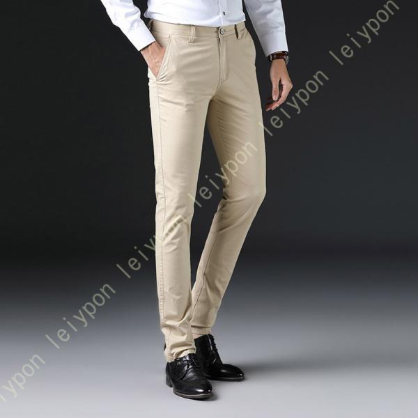 スラックス メンズ 裾上げ済み 厚手 洗える ストレッチ 無地 防しわ ウォッシャブル ストレッチ ...