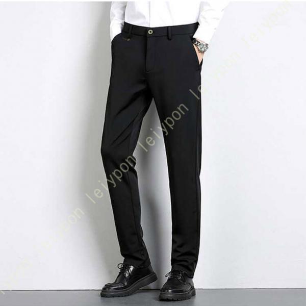 スラックス メンズ 冬 ノータックスラックス 無地 ビジネススラックス スラックス 秋冬 シワ防止 ...