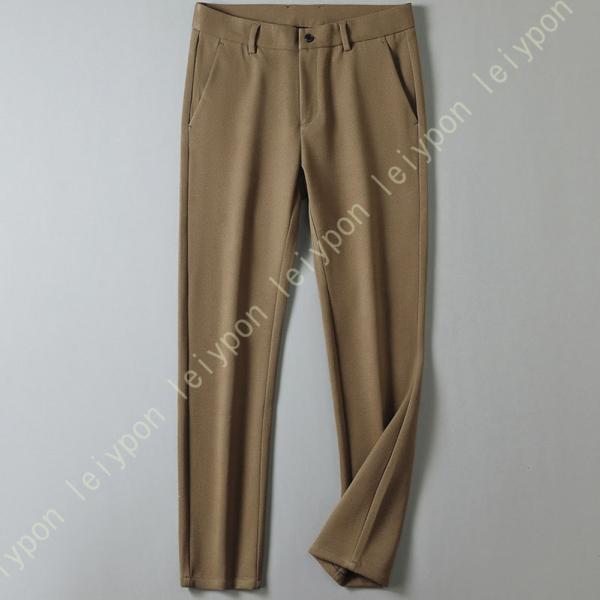 スラックス メンズ ロングパンツ ストレッチ 細身 黒 紺 大きいサイズ ゆったり 洗える ビジネス...