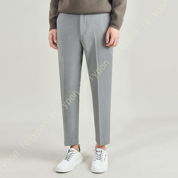 スラックス メンズ 九分丈 秋 冬 ビジネス 通勤 仕事着 厚手 チノパン スキニーパンツ スリム ...