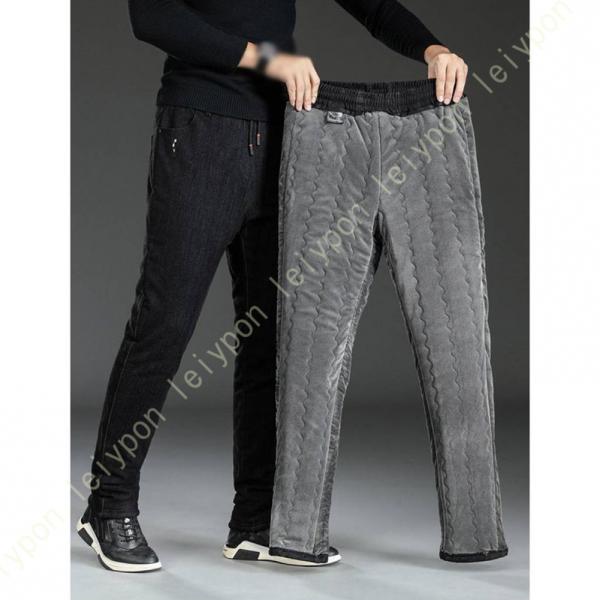 チノパン メンズ 裏起毛 暖かい ロングパンツ ストレッチ ズボン スキニー 無地 スリム おしゃれ...