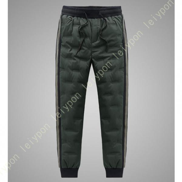 ダウンパンツ チノパン メンズ 厚手 雪の日 冬 ふわふわ ズボン ロングパンツ テーパードパンツ ...