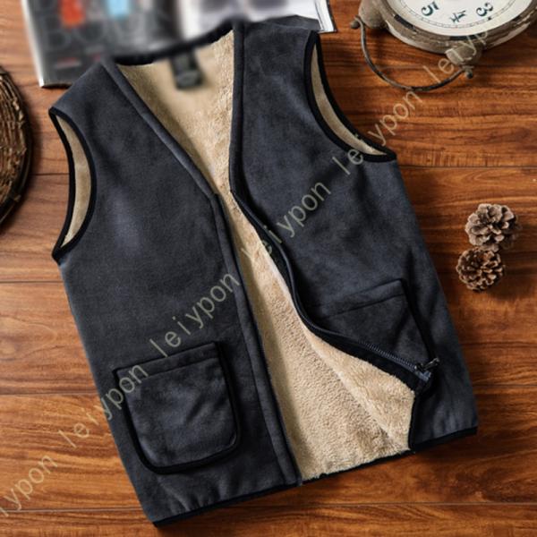 裏起毛 ベスト メンズ 防寒 防風 秋冬 前開き 袖なし 冬 寒い日 羽織れる 軽い 暖かい ベスト...