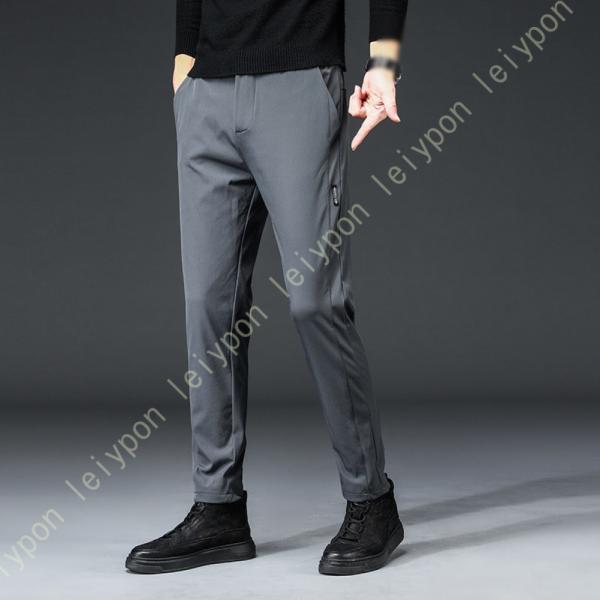 チノパン ロングパンツ 裏起毛 メンズ スキニー ストレッチ スリム チノパン 秋冬 ゴルフ アウト...