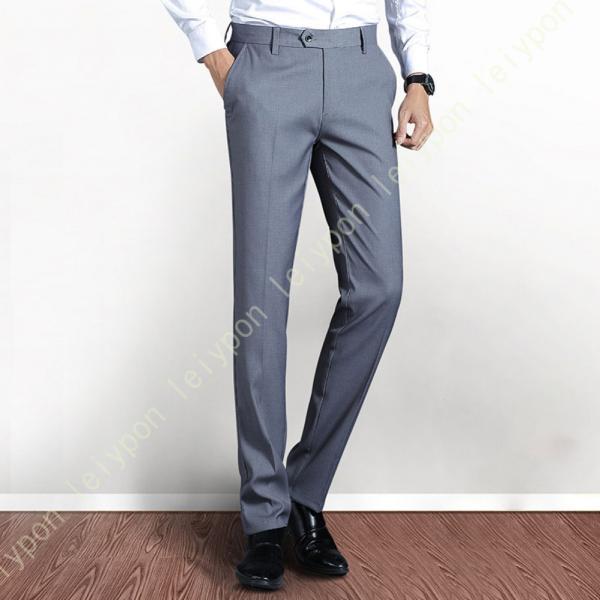 スラックス メンズ 裾上げ済 スリム ストレッチ ロングパンツ ビジネス フォーマル 通勤 オールシ...