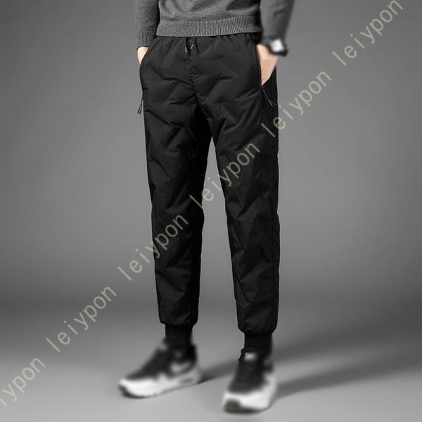 ダウンパンツ ロングパンツ メンズ ズボン 保温 厚手 ふわふわ 脚長 テーパードパンツ オシャレ ...