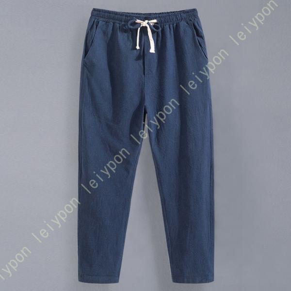 メンズ サルエルパンツ ウエストゴム ワイドパンツ 無地 九分丈 カジュアル 大きいサイズ タイパン...