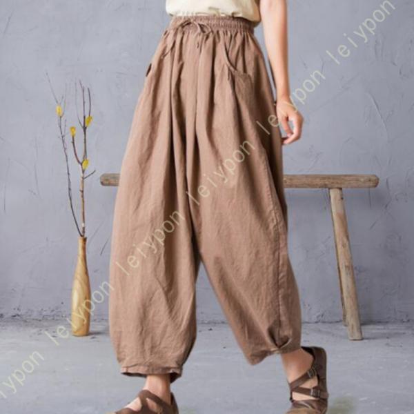 サルエルパンツ レディース ワイドパンツ 夏 バルーン アラジン ゆったり 通気 吸汗 速乾 涼しい...