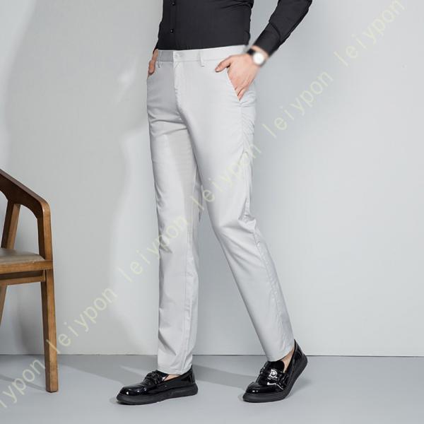 スラックス 裾上げ済み ロングパンツ メンズ スリム 通勤 ビジネス フォーマル 定番 チノパン ス...