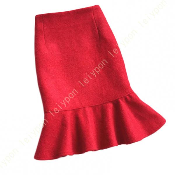 マーメイドスカート レディース 赤 スカート 膝丈 美脚 美尻 カジュアル フォーマル デイリー 通...