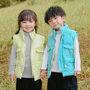 ダウンベスト キッズ 男の子 女の子 ベスト ベビー 赤ちゃん服 アウター 可愛い 厚手 幼児 ダウンコート 秋 冬 コート 防寒 子供 ジャンパー 保温 暖かい｜leiypon