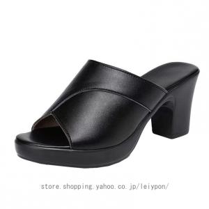 ミュール レディース ヒール 走れる 靴 ローヒール ハイヒール 歩きやすい PUレザー ミュールサンダル カジュアル 安定感 疲れにくい 美脚 リラックスサンダル