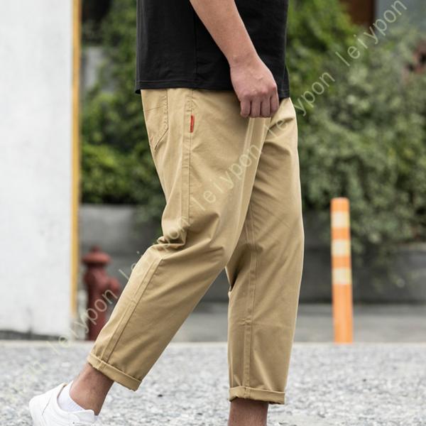 チノパン ストリート アンクルパンツ メンズ クロップドパンツ チノ 九分丈 ロングパンツ チノパン...