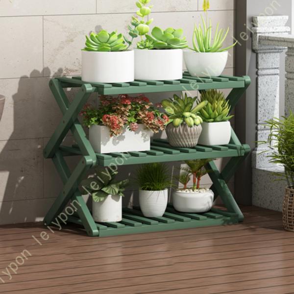 フラワースタンド ガーデニング 折り畳み棚 竹製 収納棚 折りたたみ 3段 4段 幅50cm/70c...