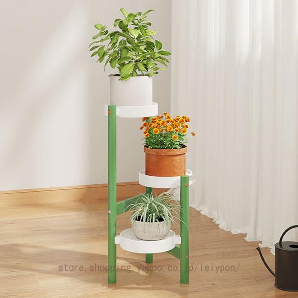 竹製 プランターベース 花台 3段 植木鉢 鉢 ポット スタンド 置物台 サイドテーブル おしゃれ ...