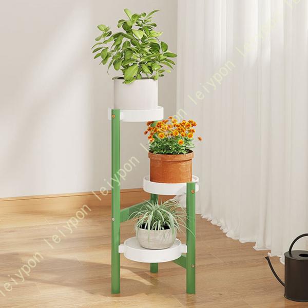 フラワースタンド 室内用 コーナープランタースタンド 花台 コンパクト 観葉植物台 植物スタンド フ...
