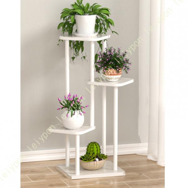 フラワースタンド ガーデンラック 金属製 木製 観葉植物 ガーデニング 棚 パティオ コーナー バル...