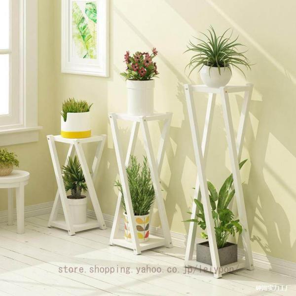 フラワースタンド プランタースタンド アイアン 木製 置く スリム ラック 室内 おしゃれ 玄関 花...