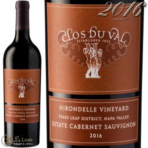 2016 エステート ナパ ヴァレー ヒロンデル ヴィンヤード クロ デュ ヴァル 正規品 赤ワイン 辛口 750ml  Clos Du Val Estate Napa Valley Hirondelle Vineyard｜leluxewine