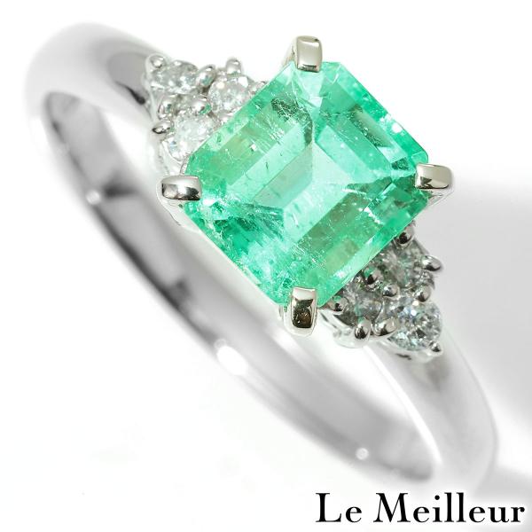 エメラルド 1.21ct ダイヤモンド プラチナ Pt900 リング 12号 指輪  新品仕上済 中...