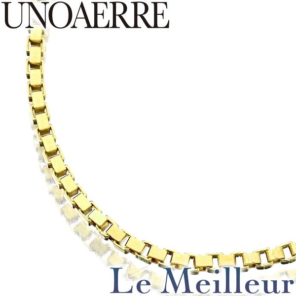 ウノアエレ ベネチアンチェーンネックレス イエローゴールド K14YG UNOAERRE 中古 返品...