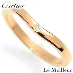 カルティエ Cartier バレリーナ カーブウェディングリング ダイヤモンド ピンクゴールド K18PG 9号 指輪 新品仕上済 中古 返品OK