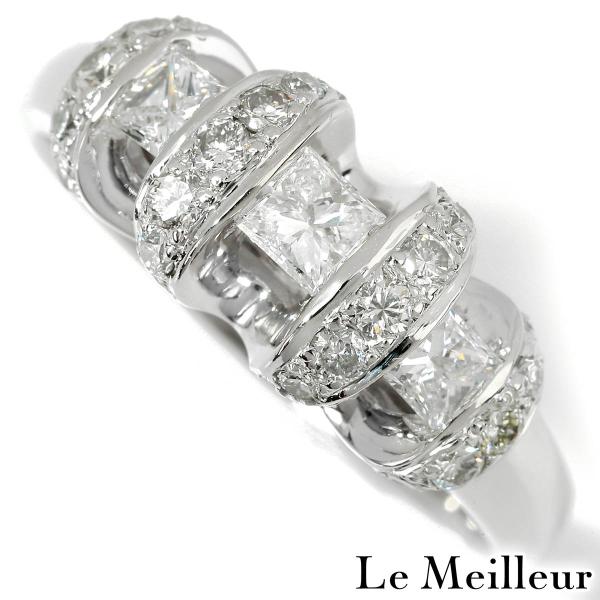 ダイヤモンド 0.45ct 0.38ct プラチナ Pt900 リング 14.5号 指輪  新品仕上...