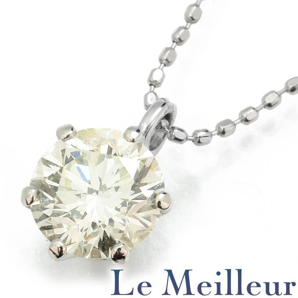 ペンダントネックレス VERY GOOD I1クラス Lカラー ダイヤモンド 1.021ct プラチ...