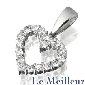 ハートモチーフ ペンダントヘッド ダイヤモンド 0.35ct Pt900 中古  