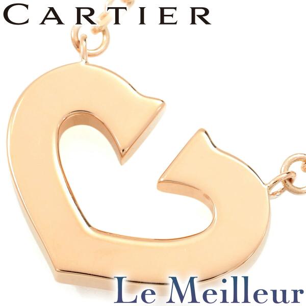 カルティエ Cartier シーハート ネックレス K18PG 中古 プレラブド 返品OK